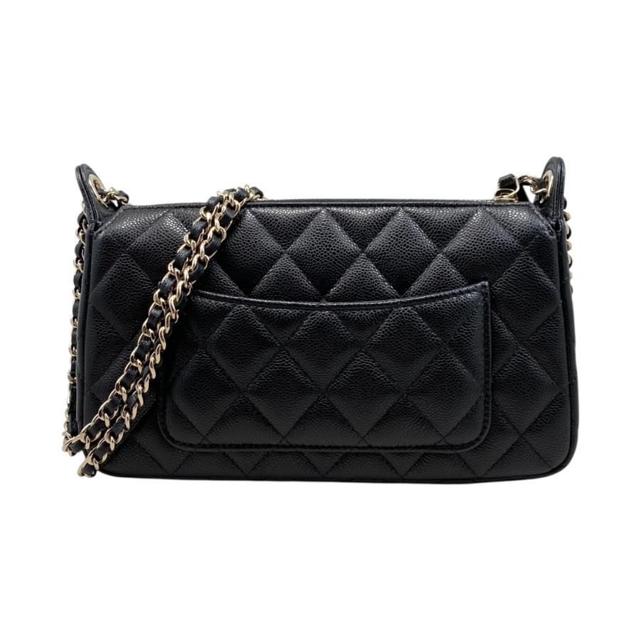 Chanel Shoulder Bag Classic Chain Clutch Mini Ap4704 Matelasse Caviar Skin Coco