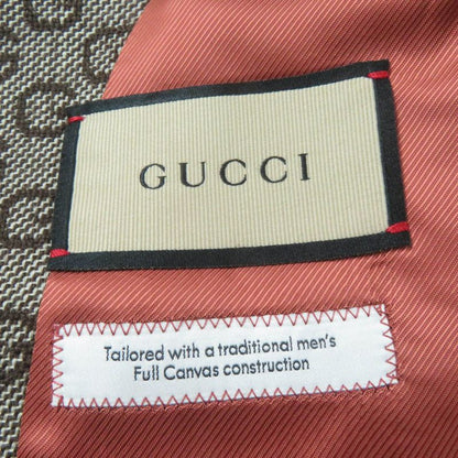 Gucci 652629 649337 100% Wool Logo Patterned Vest And Jacket 2-piece Ensemble