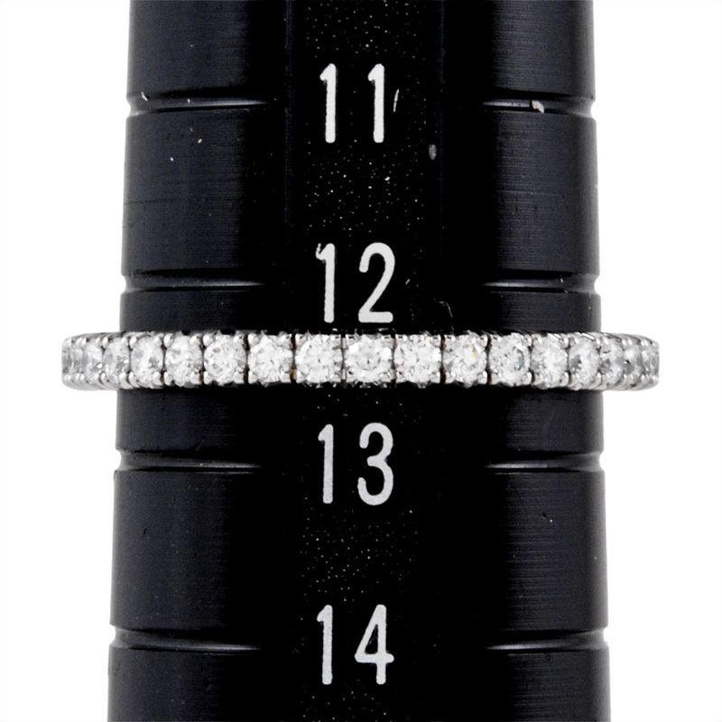 Cartier Etancel Full Eternity Ring With Diamonds #53 18K White Gold 19g