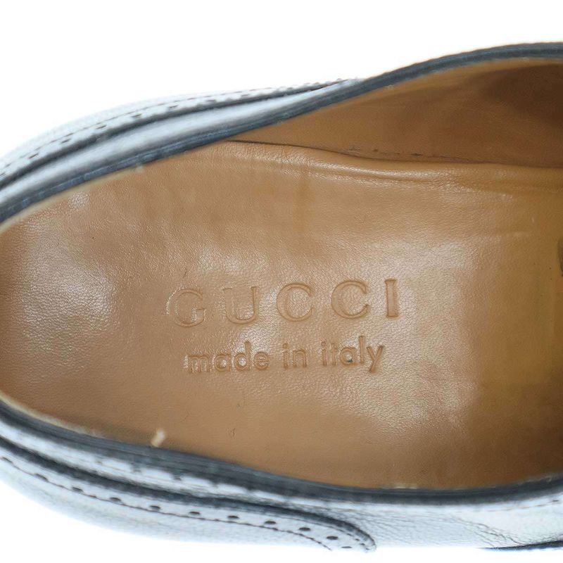 Gucci GG Pattern Dress Shoes 598300 Black 7