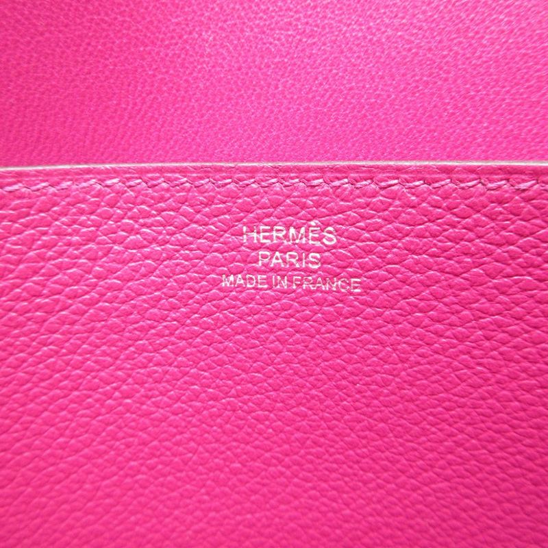 Hermes Dogon Long A Engraved (2017) Evercolor Rose Purple Wallet 1774 Hermes