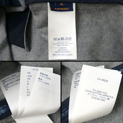 Louis Vuitton Short Sleeve Salt Print Denim Short Sleeve Shirt XL Indigo