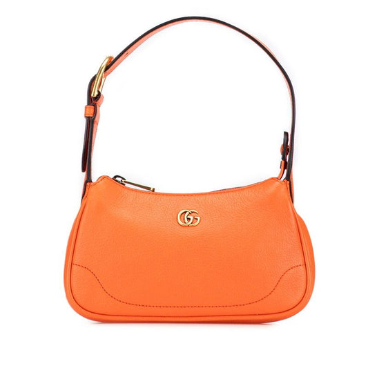 Gucci GG Marmont Aphrodite Handbag One Shoulder Bag 739076 Orange Leather Women