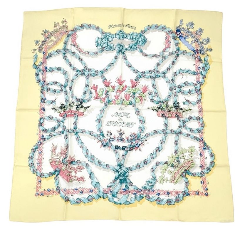 Hermes Scarf Carre 90 Silk LE Sacre DU Printemps Spring Festival Floral Pattern