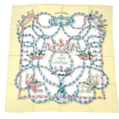 Hermes Scarf Carre 90 Silk LE Sacre DU Printemps Spring Festival Floral Pattern
