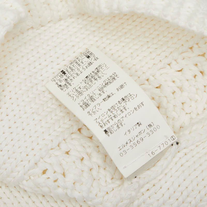 Hermes Knit Camisole Size:38 White Cotton Women Hermes