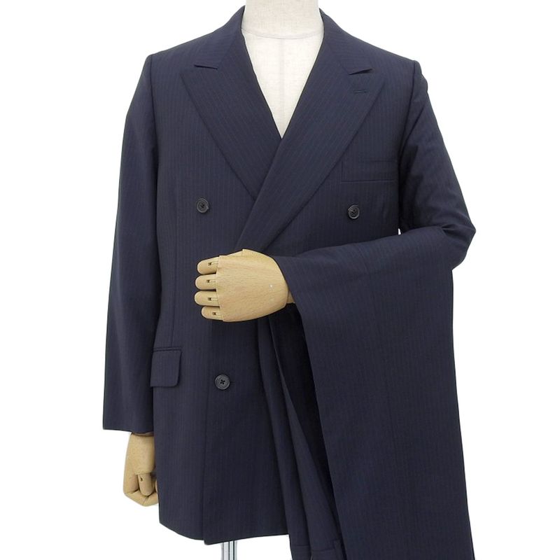 Hermes Current Tag Mohair Wool Dress Tailored Double Suit 2 Piece Jacket Slacks