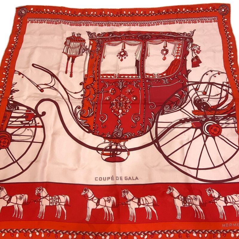 Hermes Carre 90 Coupe DE GALA Scarf Bag Brand Bag Handle Cover Ribbon High Gift