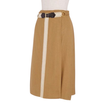 Vintage Hermes Skirt Wrap Skirt Trapezoid Skirt Midi Length Bottoms Women 40(M