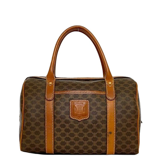 Celine Mini Boston Bag Brown Signature M08 Excellent Condition