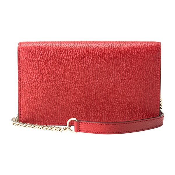 Gucci Clutch And Second Bag Shoulder Bag Dollar Calf Red