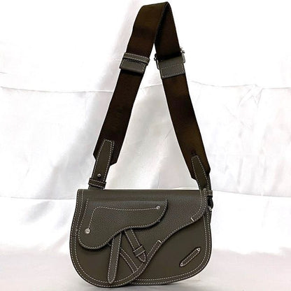 Christian Dior Shoulder Bag Brown Saddle 1