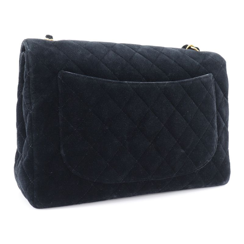 Chanel Chain Shoulder Matelasse 30 Velour Black Shoulder Bag