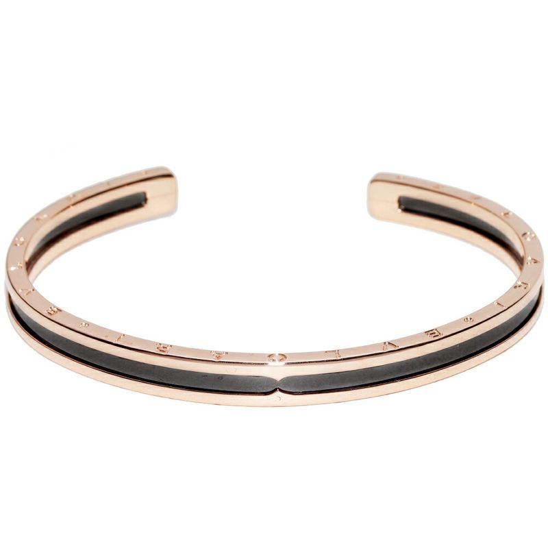 Bulgari Bangle Bracelet 18K Pink Gold Ss(stainless Steel) Bzero1 Bracelet M