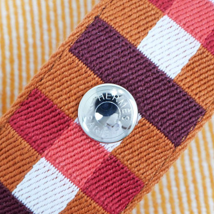 Hermes Brid A Black PM Au-carre Handbag Pouch Faube Orange Ladies Unused