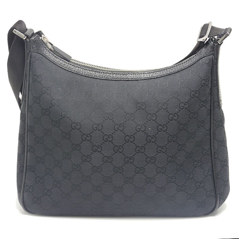 Gucci Shoulder Bag 114272 GG Canvas Black Crossbody