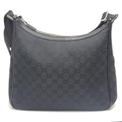 Gucci Shoulder Bag 114272 GG Canvas Black Crossbody