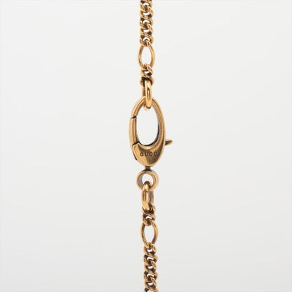 Gucci Michele Period Lion Head Necklace GP X Stones Gold X Yellow Made In Italy