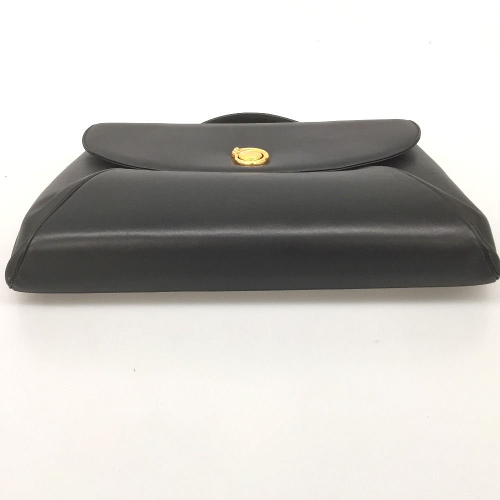 Cartier Panthère Brief Case Bag Leather Gold Hardware Black