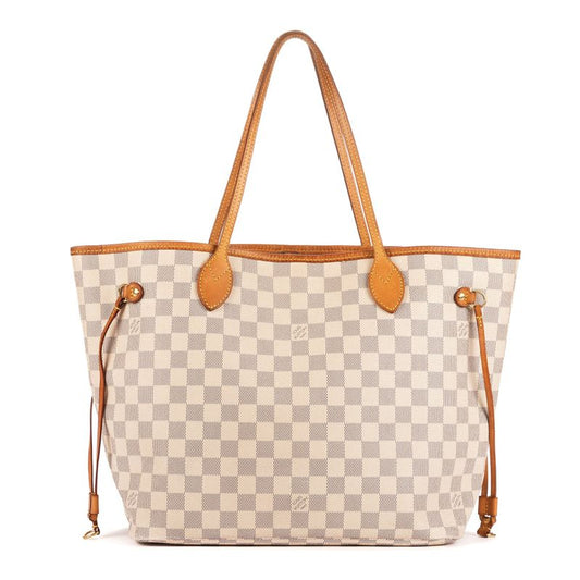 Louis Vuitton Neverfull White Damier Azure AB
