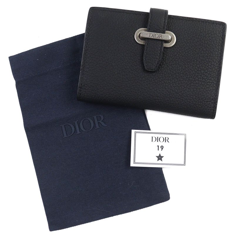 DIOR 2llch187ken DIOR Normandie DIOR Normandie Logo Leather Card Holder Card