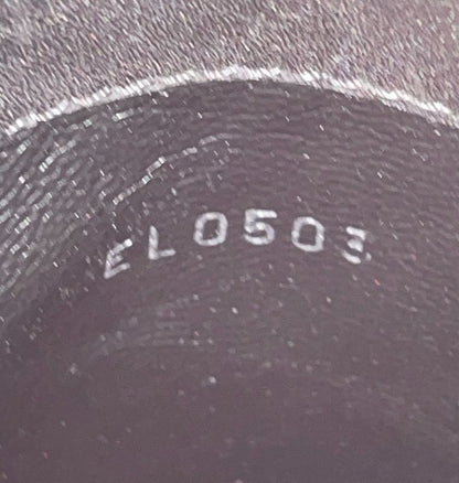 Louis Vuitton Leather Cross Belt Heel Long Boots Women's 34 1 2 El0503 Black