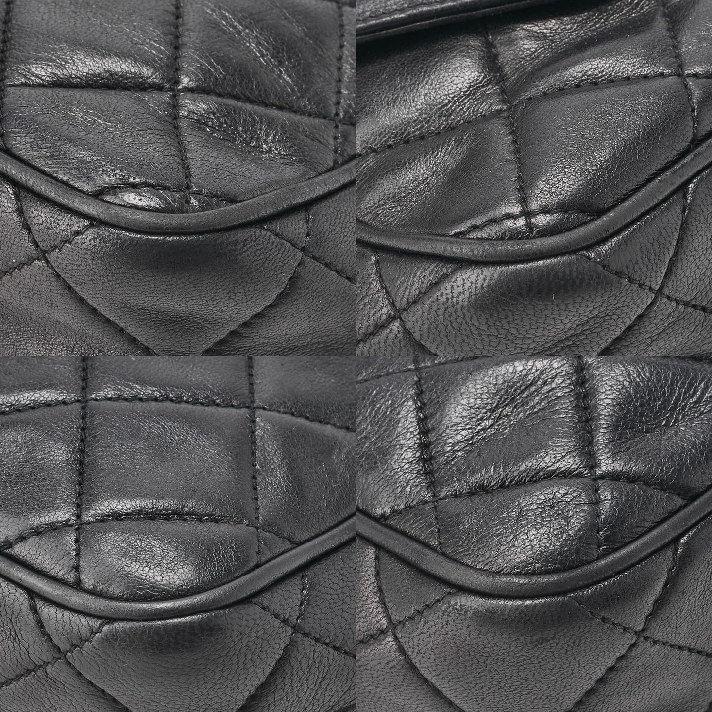 Chanel Matelasse Coco Mark Fringe Chain Shoulder Lambskin Black With Gold