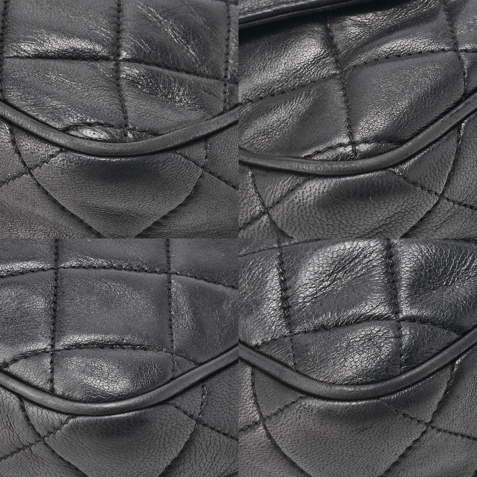 Chanel Matelasse Coco Mark Fringe Chain Shoulder Lambskin Black With Gold