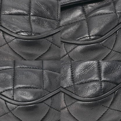 Chanel Matelasse Coco Mark Fringe Chain Shoulder Lambskin Black With Gold