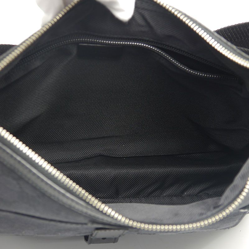Gucci Shoulder Bag 114272 GG Canvas Black Crossbody