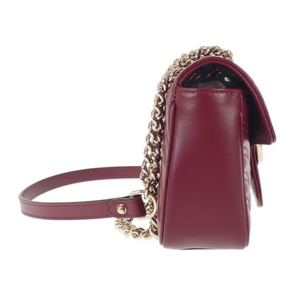 Gucci GG Marmont Mini Shoulder Bag 446744aadpj6207 Leather Rosso Ancora