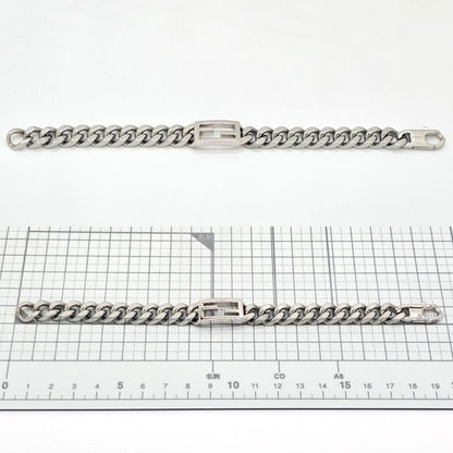 Fendi Baguette Bracelet M 19.5cm (7.68in) Long Silver-colored Palladium-polished