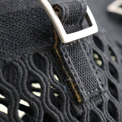 Dior Christian Dior Messenger Mesh Canvas Black Women's Shoulder Bag