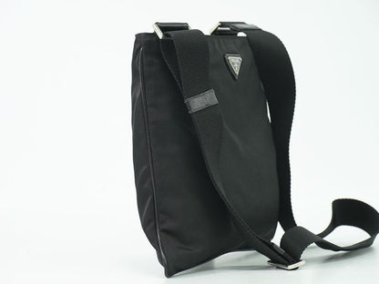 Authentic Prada Nylon Shoulder Bag Pochette Black Bag Pre-owned [follow-up