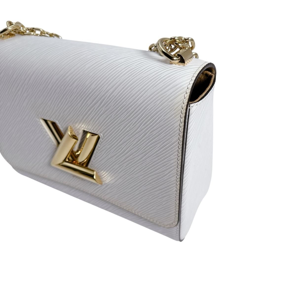 Louis Vuitton Epi Leather Twist MM Bron Shoulder Bag White