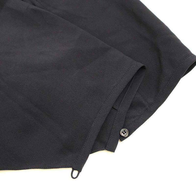 Hermes 2018 Resort Embroidery V-Neck Pullover Blouse Navy 42