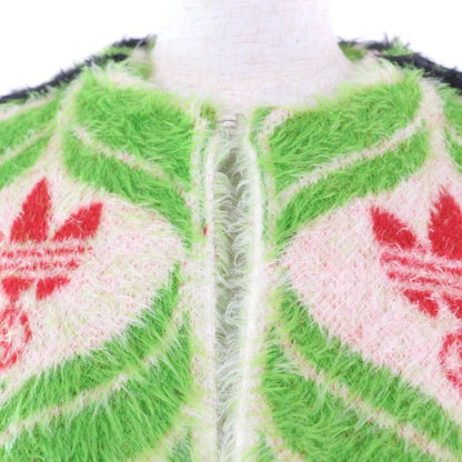 Gucci×adidas 717694 Oversized Trefoil Belted Coat Cardigan Green S Made In