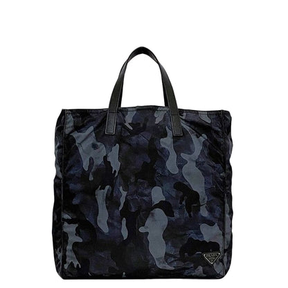 Prada Tote Bag Navy Black Tessuto Camouflage