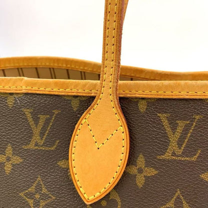 Louis Vuitton Neverfull MM Monogram Leather X PVC Brown Tote Bag Gold M40156