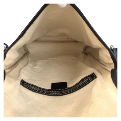 Gucci Gray Navy Silver Hardware GG Supreme Canvas 223666 Shoulder Bag Pochette