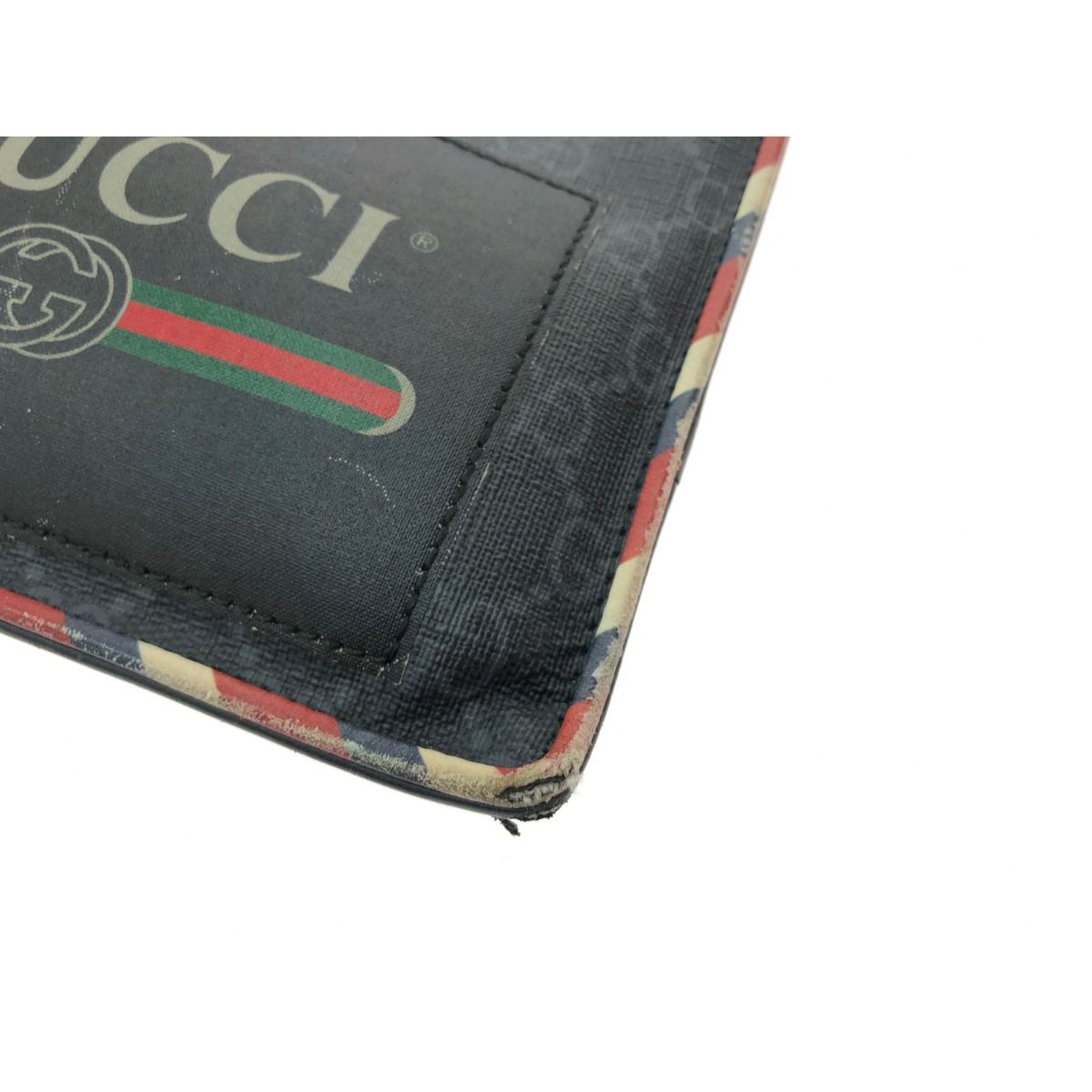 Gucci Men's Clutch Bag GG Supreme Night Courier Clutch Taiga - Patch 496346