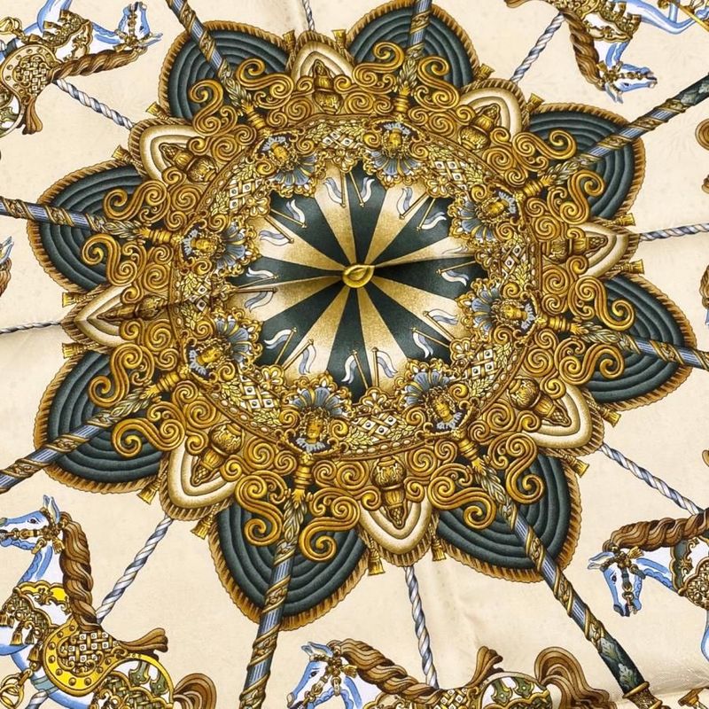 4156 Hermes Silk Scarf Carre 90 Luna Park Merry-Go-Round Amusement Park