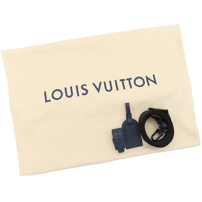Louis Vuitton Boston Bag Keepall Bandoliere 50 Monogram Shadow Leather Ink Blue