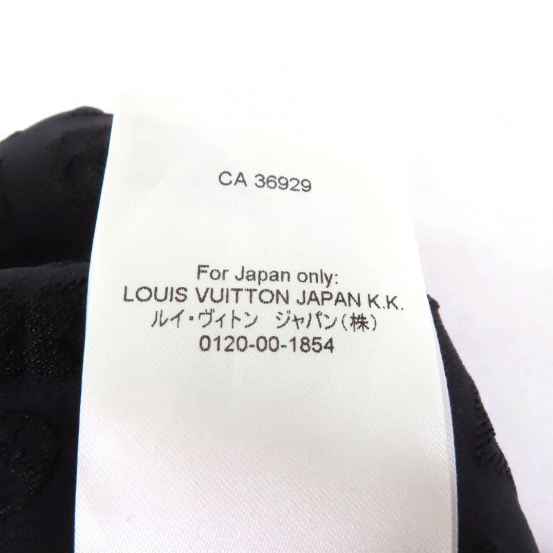 Louis Vuitton 23SS Silk Blend Monogram Embossed Knee Length Tight Skirt Black M