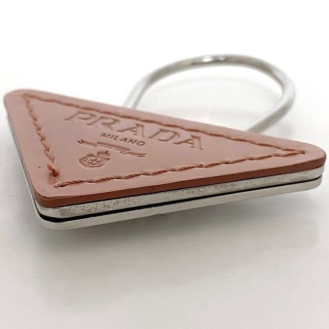 Prada Key Ring Pink Silver Hardware 1 Ap276