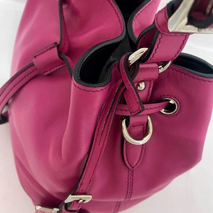 Prada Draw String 2-Way Bag Pink Fuxia Fuchsia Bn2785