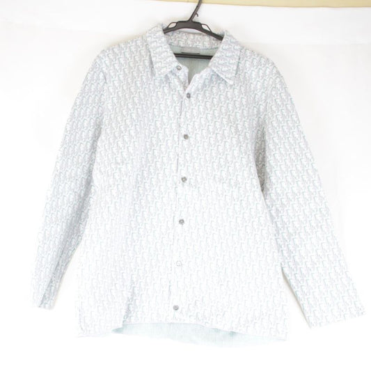 Christian Dior 023m550at099 Oblique Pattern Long Sleeve Shirt Cotton Men's