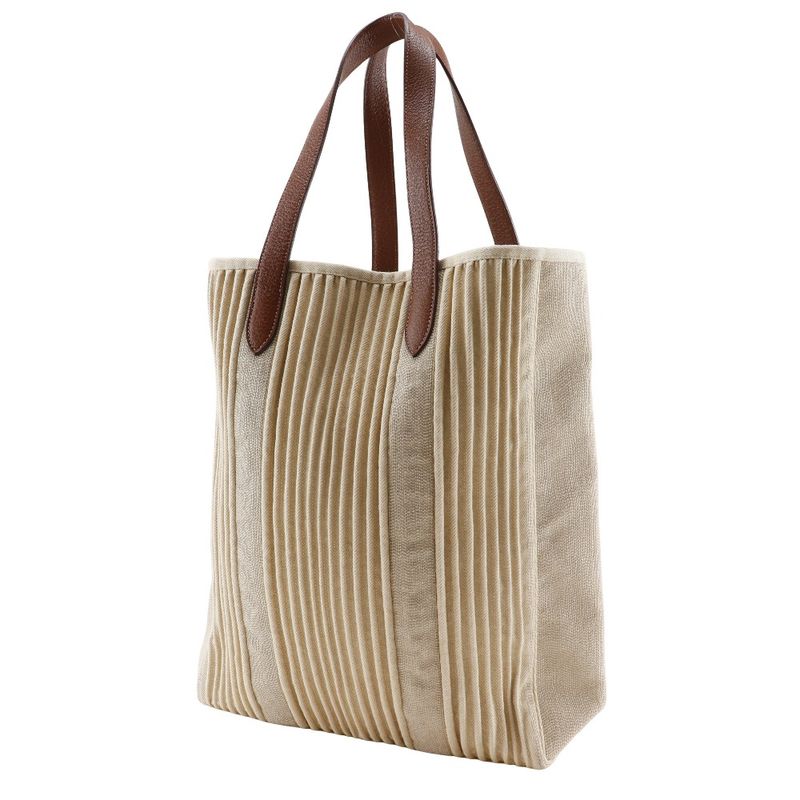 Hermes Cabas Calicut Soldes Canvas Beige □L Unisex Tote Bag