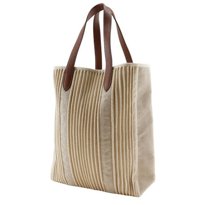 Hermes Cabas Calicut Soldes Canvas Beige □L Unisex Tote Bag