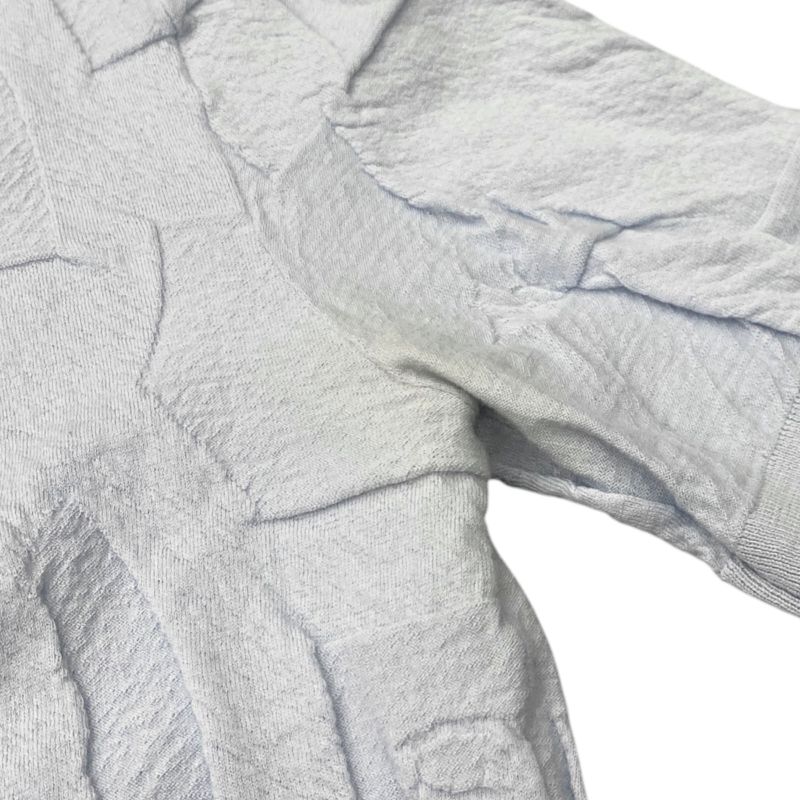 Em0157 Hermes Embossed Design Short Sleeve Knit Shirt Size L